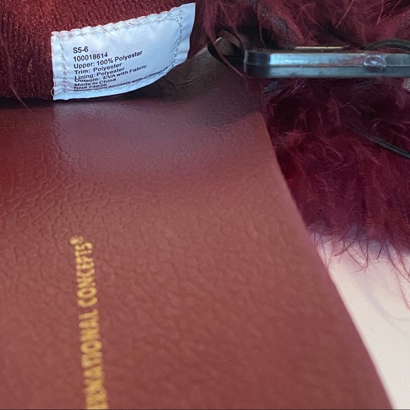 INC International Concepts Women’s Faux-Marabou Slide Slippers - Picture 9 of 10